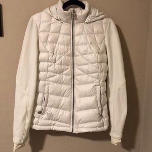 Michael Kors White Puffer Jacket w Detachable Hood